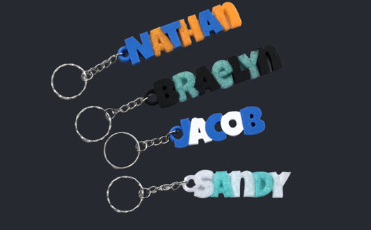 Personalized 3D-Printed Name Keychains