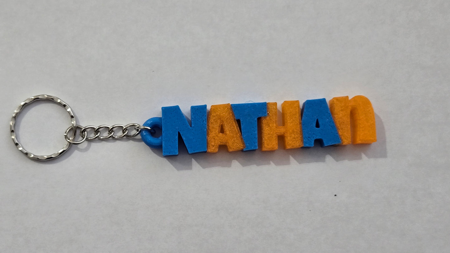 Personalized 3D-Printed Name Keychains