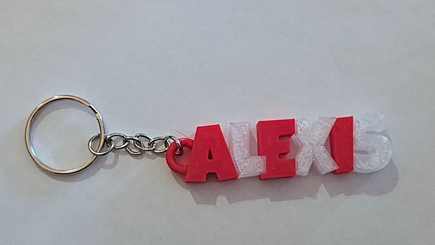 Personalized 3D-Printed Name Keychains