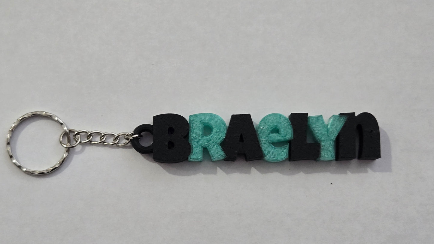 Personalized 3D-Printed Name Keychains