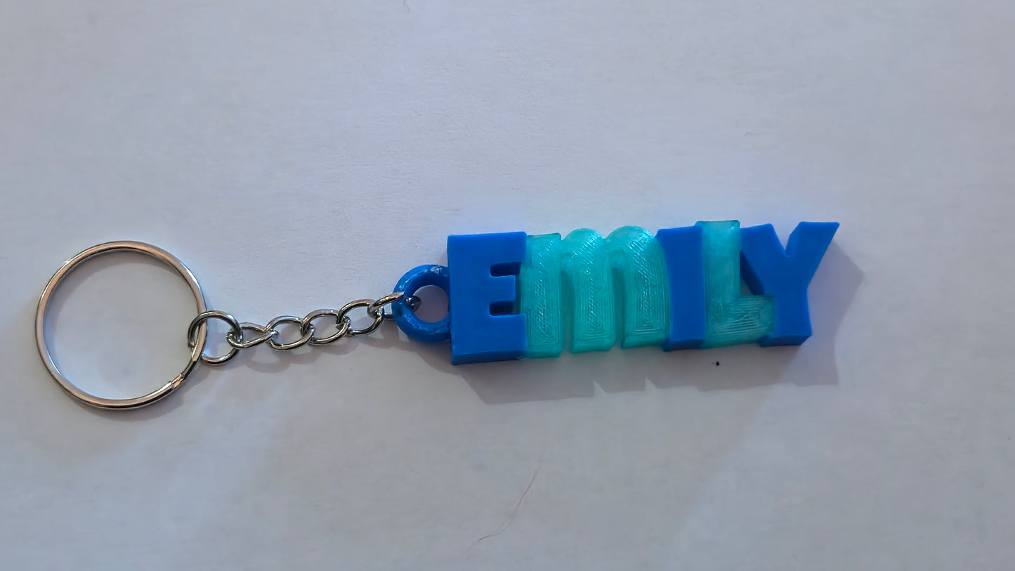 Personalized 3D-Printed Name Keychains